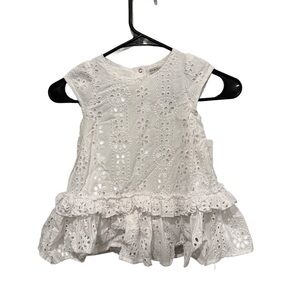 Habitual Kids White Eyelet Baby Doll Dress 24 Month NWT!
